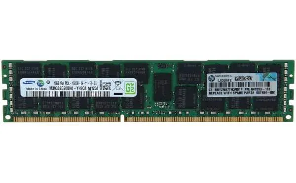 HPE - 647653-181 HP 16GB (1X16GB) 2RX4 PC3L-10600R DDR3
