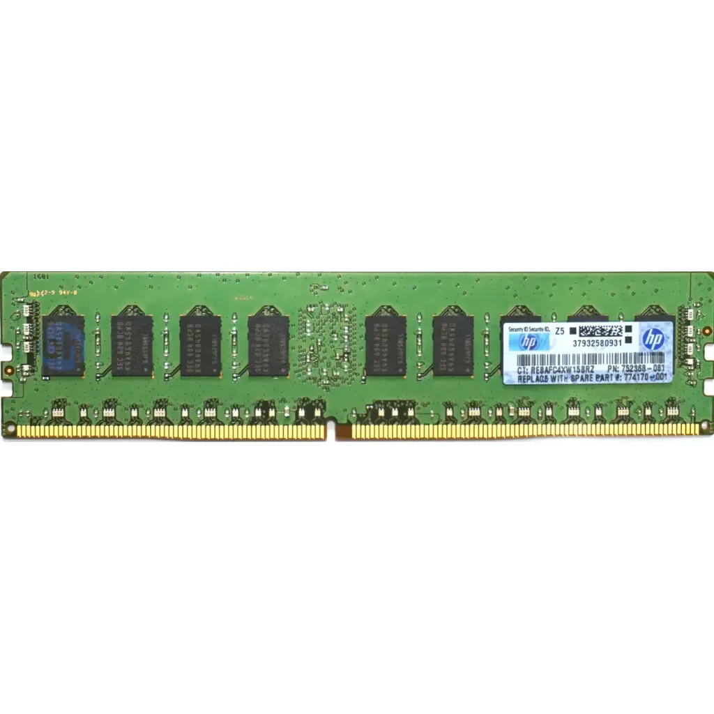 8GB 1Rx4 DDR4-2133 Registered ECC, Hynix / HP HMA41GR7MFR4N-TF 752368-081