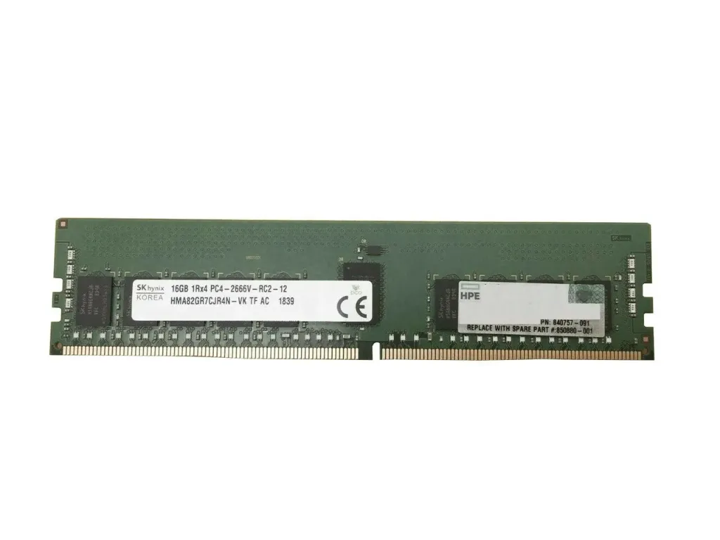 [840757-091] HPE 16GB PC4-21300 DDR4-2666MHz 1Rx4 ECC Memory Module - 840757-091